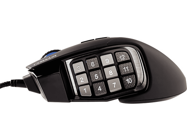 Corsair Scimitar RGB Elite Por cable 18000 ppp Retroiluminado Negro