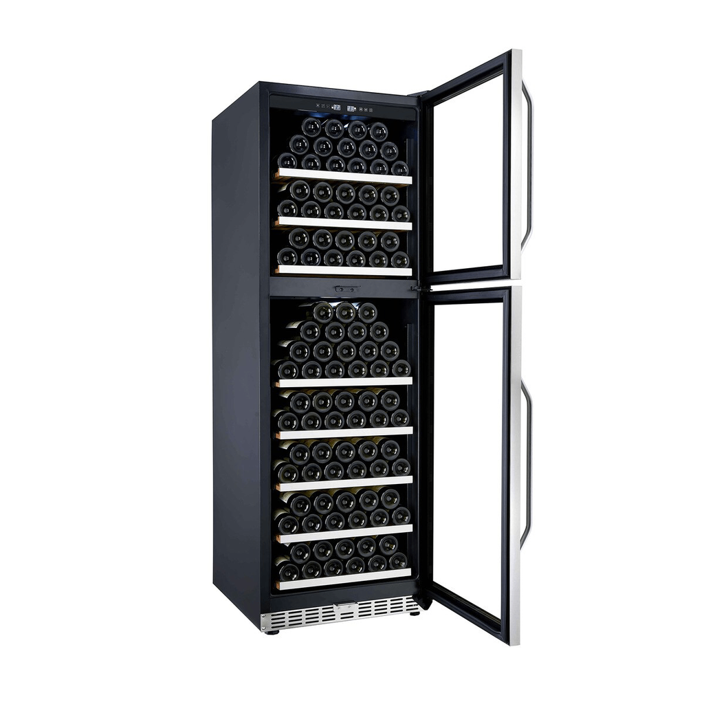 La Sommelière MT166DP Compresor 172 botellas 2 zonas 8 bandejas madera Gris