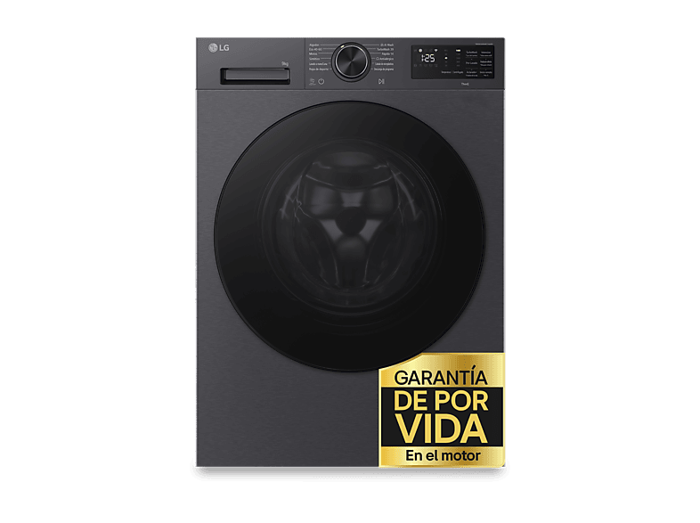 LG F4X5009TBB 9 kg 1400 rpm 12 programas TurboWash 360º Clase A-40% Acero Grafito Mate