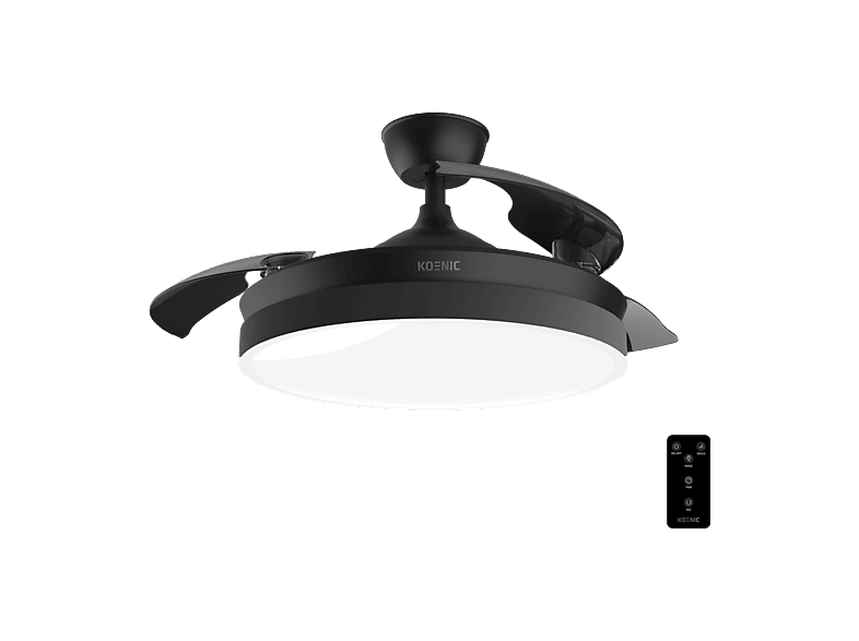 KOENIC KCF 4226 ES Ceiling fan Luz LED motor DC 35 W Mando a distancia 6 velocidades Modo brisa Invierno y verano Negro