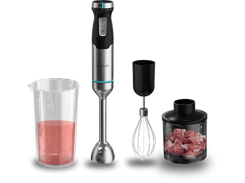 Cecotec Power Pulsar 2300Max Cream&Crush 2300 W Cuchillas 4 Hojas Acero Inoxidable Pie Xl Extralargo Gris