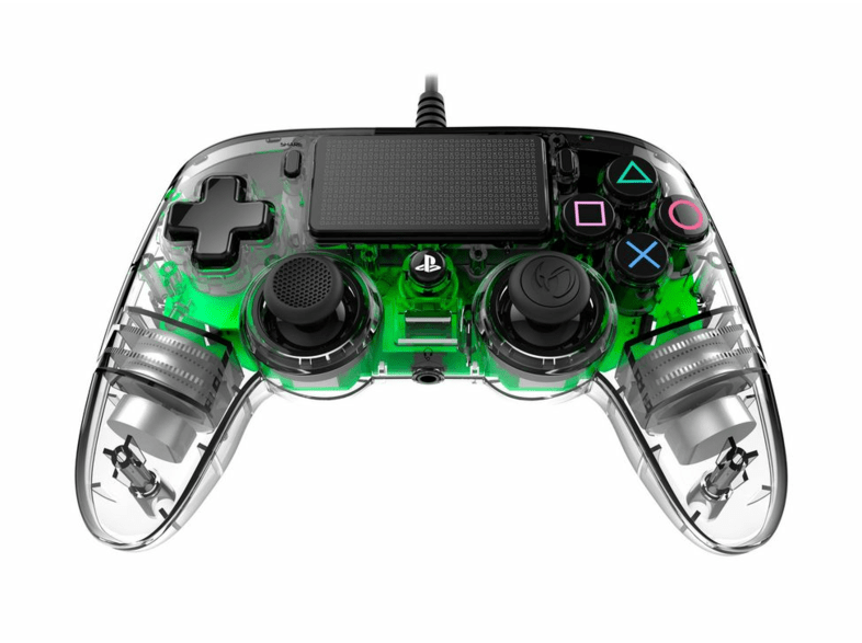 Nacon PS4 Compact Con cable LED Verde transparente