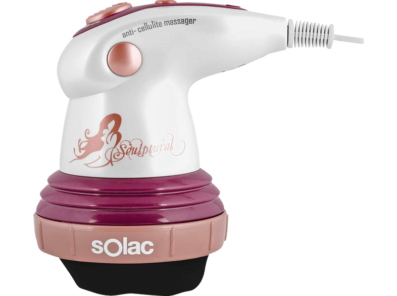 Solac ME7712 Sculptural Anticelulítico 5 Cabezales,nuevo cabezal exfoliante Dry Blanco