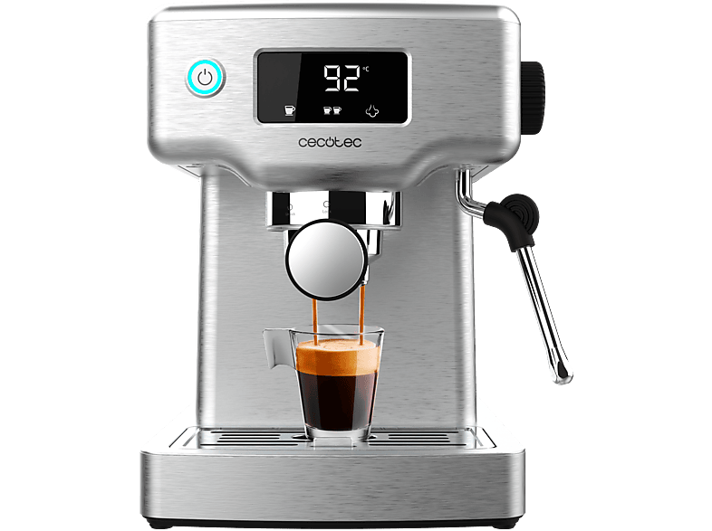 Cecotec Power Espresso 20 Barista Compact 20 bar 1465 W 1.8 l 2 tazas Pantalla digital Compacta Silver