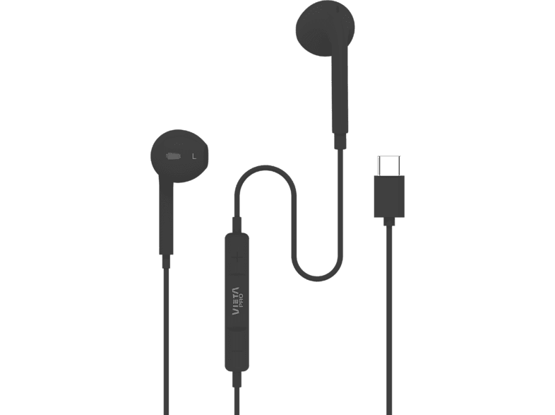 Vieta Pro Homy Auricular de botón Con micrófono Type C Negro