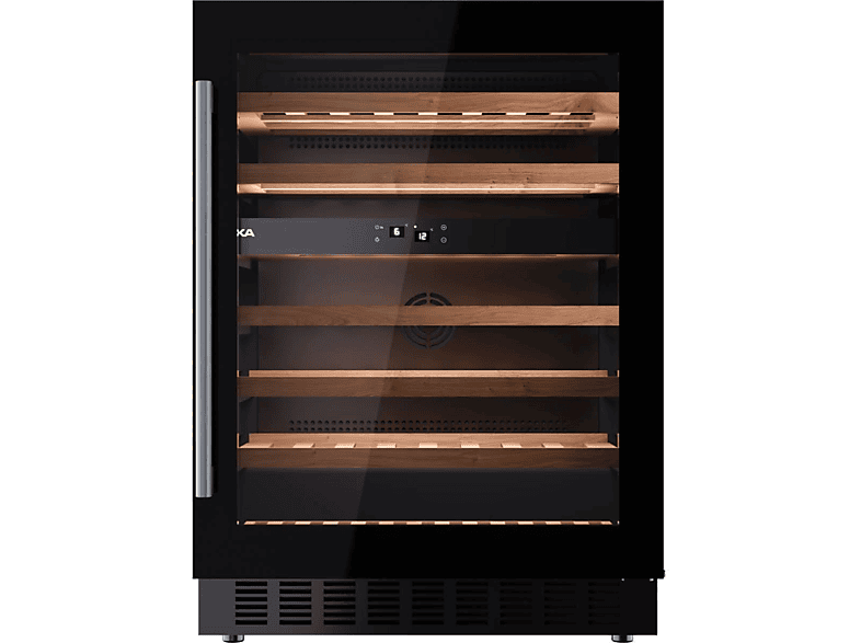 Teka RVU 20046 GBK Cíclico 46 Botellas 6 Estantes Puerta Reversible Iluminación interior Negro
