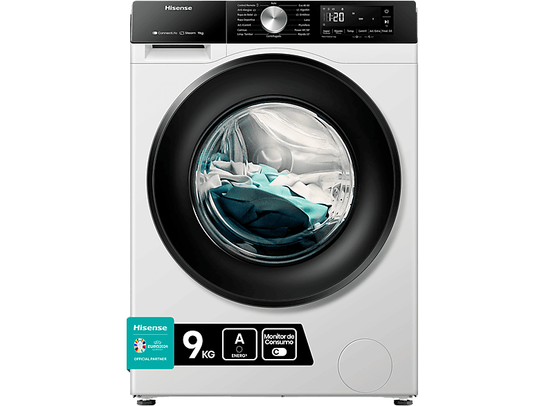 Hisense WF3S9043BW3 9 Kg 1400 rpm 14 programas WiFi&Bluetooth Clase A-30% Blanco