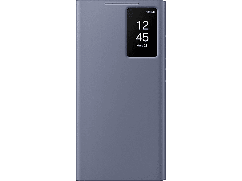 Samsung Para Galaxy S24 Ultra Tapa de libro Smart Clear View Wallet Violeta