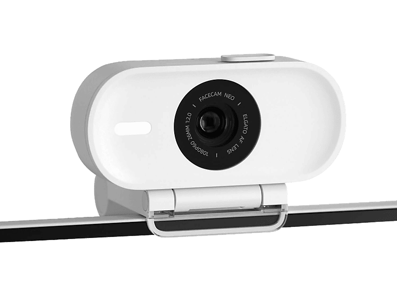 El gato TV Facecam Neo 1080p USB Tapa de Privacidad Sensor CMOS Enfoque Automático Montura para Monitor Blanco