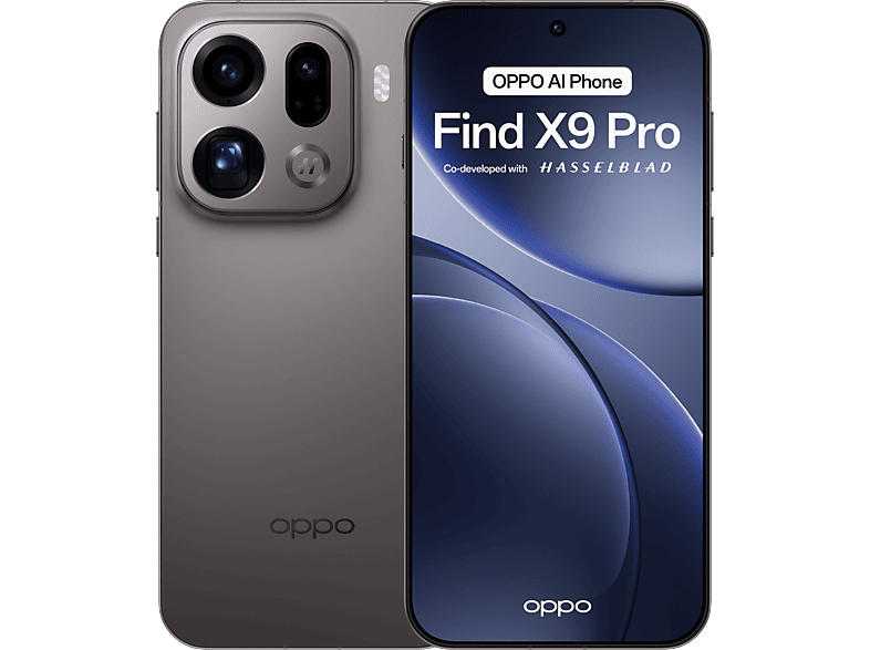 OPPO Find X9 Pro Titanium Charcoal 512 GB 16 GB RAM 6.78 AMOLED ProXDR Gorilla Glass 120 Hz MediaTek 9500 7500 mAh