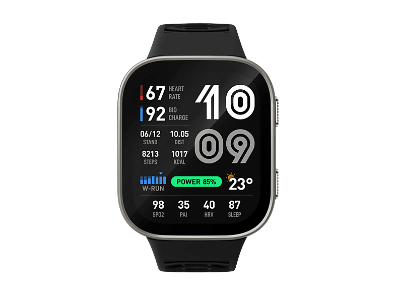 Amazfit Bip Max Correa 22mm 5 ATM Hasta 20 días de Autonomía Pantalla 2.07 AMOLED Sensores Salud Sensor biométrico Silver Black