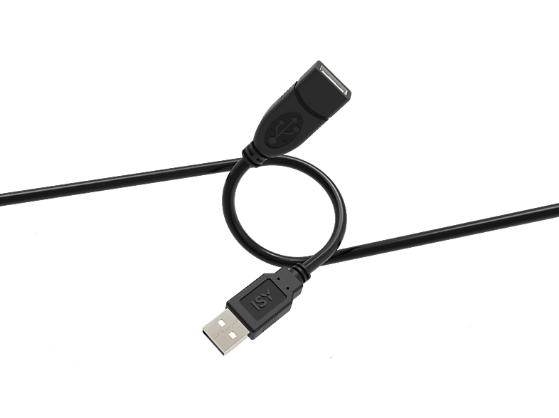 ISY IUC-1020 USB 2.0 USB-A a USB-A 1.5m 480 Mbps Negro