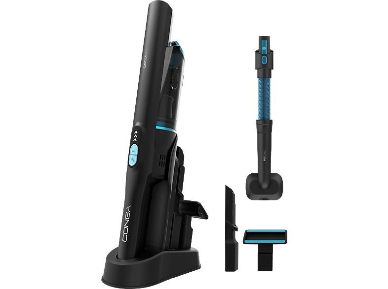 Cecotec Conga Rockstar Micro+ Animal 200 W 20 kPa 40 min 2en1 Especial mascotas Accesorio tapicería Base de carga Titanium