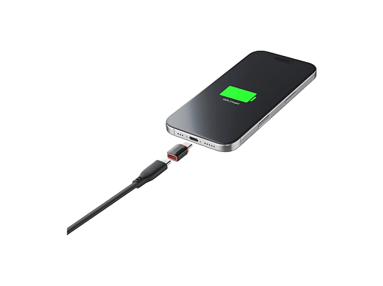CellularLine ADAPTDATABLOCKC2CK USB C a USB C Carga segura en tu móvil Negro
