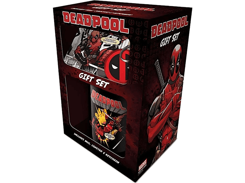 Pyramid International Deadpool Taza + Llavero +Posavasos