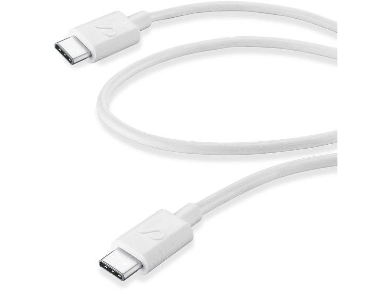 Cellularline USBDATA06USBC2CW De USB-C a USB-C 60 cm Recarga Sincronización Blanco