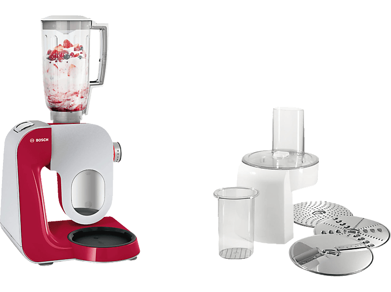 Bosch MUM58720 1000W de potencia múltiples accesorios rojo