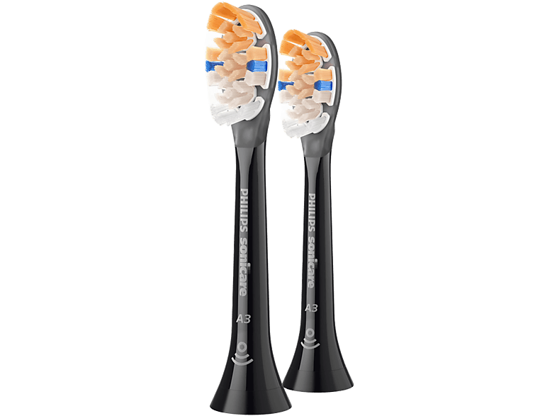 Philips Sonicare Premium All-in-One HX9092/88 2 Cabezales de recambio Control antiplaca A3 Soft Negro