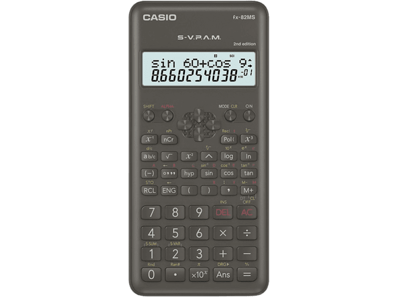 Casio FX-82MS-2 S-V.P.A.M. 240 funciones Editor de datos STAT Negro