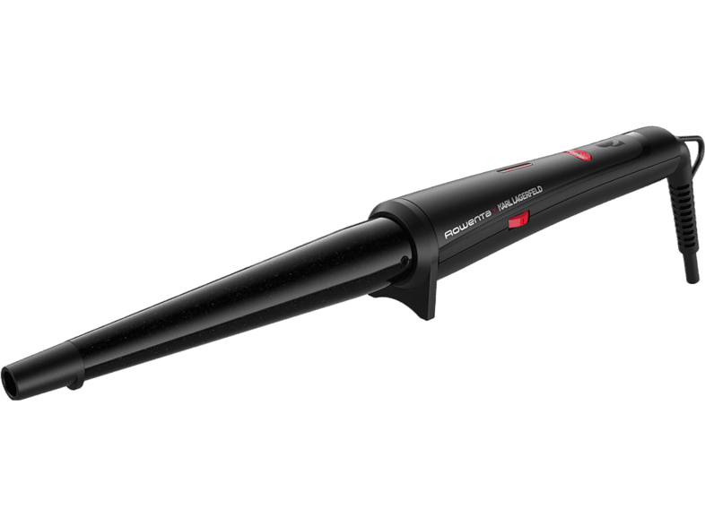 Rowenta x Karl Lagerfeld CF324L Keratin & Glow Hasta 200 ºC Cable giratorio 360 º Calentamiento 45 s Negro y rojo