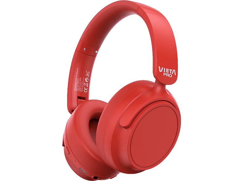 Vieta Silence 3 Circumaurales Bluetooth 50h Autonomía Cancelación Ruido Rojo