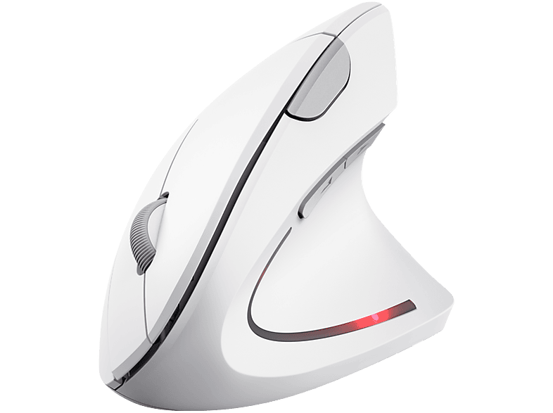Trust Verto Ergonómico Inalámbrico 1600 ppp 6 Botones Microreceptor USB Blanco