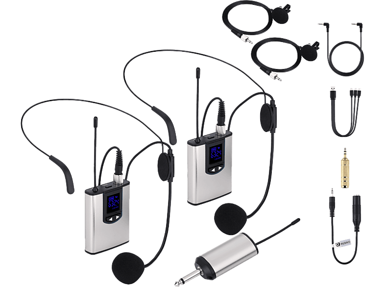 NK IG33008KIT 2TX+1RX De clip y cabeza Adaptador cámara Plata y negro