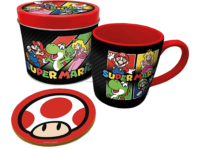Pyramid Set de Super Mario,Taza de 315 ml + Posavasos 10x10