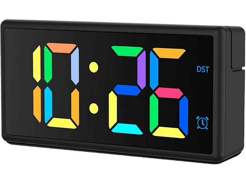 Hama Ibiza Digital 12/24h Hora Extragrande Pantalla Multicolor Carga Pila/USB Negro