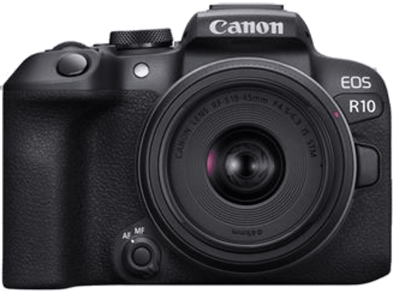 Canon EOS R10 + 18-45mm F3.5-6.3 IS STM 24.2 megapixel Pantalla táctil 7.5 cm Wi-Fi Negro