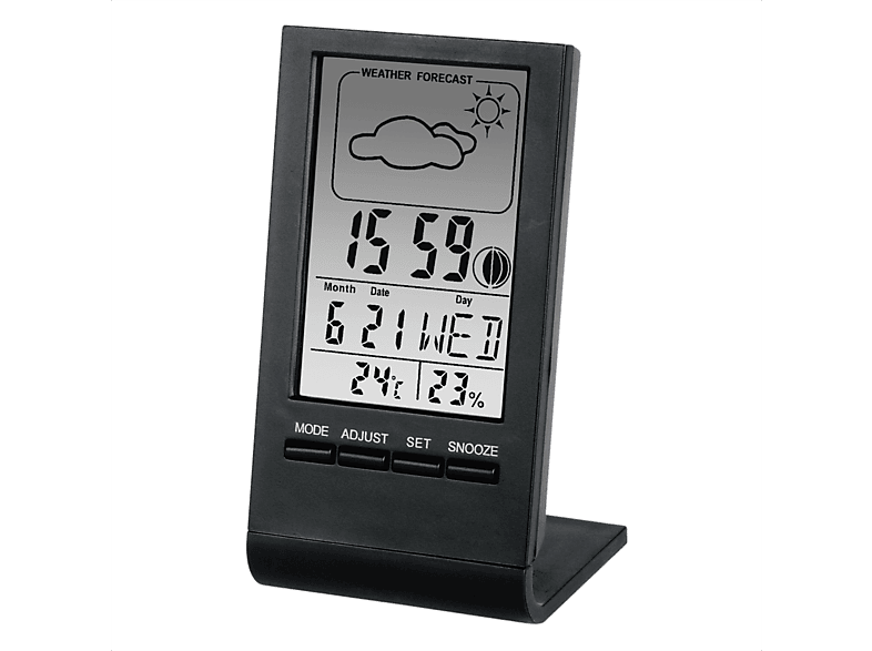 Hama Termómetro LCD Función de Alarma programable Recordatorio de cumpleaños Interior Negro