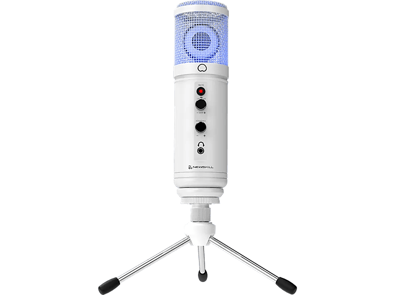 Newskill Kaliope Ivory Con RGB Gaming Cardioide Blanco