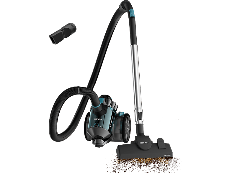 Cecotec Conga Rockstar Multicyclonic Compact X-Treme 800 W 20 kPa 2 l 6.2 m Compacto Ultraligero Accesorio muebles Black