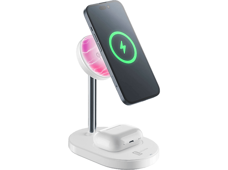 CellularLine MAG DUO Estación de carga Mag con tecnología Qi2 Blanco
