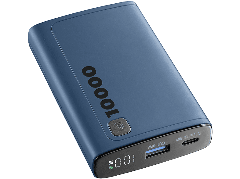 CellularLine PBDISPL01PD10000B 10000 mAh USB-A y USB-C Azul