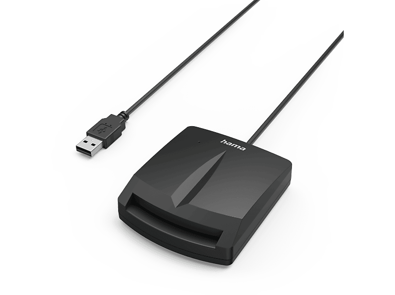 Hama Con chip ''Single'' Para tarjetas inteligentes/DNI USB-A Negro