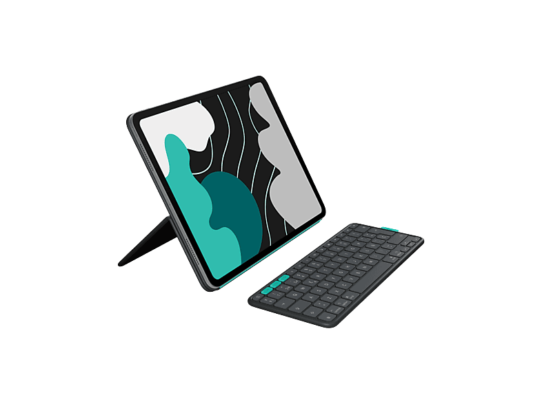 Logitech Flip Folio iPad Pro-Air 13 Teclado extraíble Multidispositivo Soporte ajustable Bluetooth Accesos directos Negro