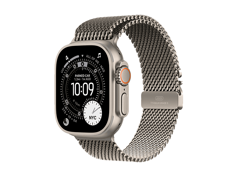Apple Watch Ultra 3 (2025) GPS+CEL 49 mm Caja de Titanio Natural Correa Titanium Milanese Loop Natural L Calidad del sueño Via satélite