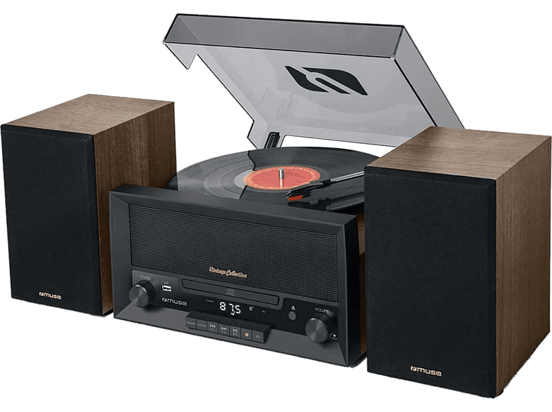 Muse ‎MT120MB USB RCA Bluetooth y Auxiliar 78 RPM Con microcadena estéreo Marrón