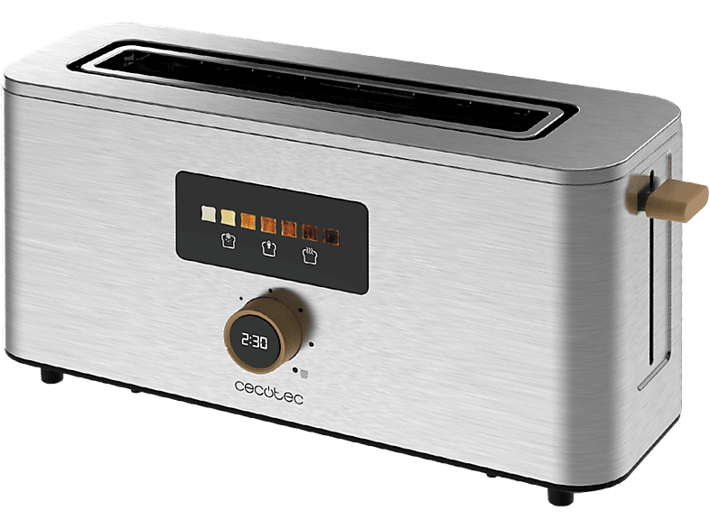 Cecotec Touch&Toast Extra 1000 W 1 ranura 2 rebanadas 7 niveles Pantalla táctil Inox