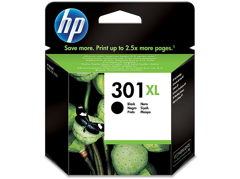 Hewlett Packard 301 XL color negro alto rendimiento