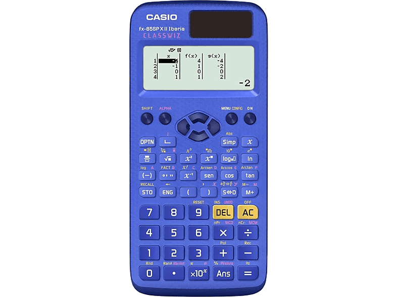 Casio FX-85SPCW 293 funciones Energía solar 10 + 2 dígitos Azul