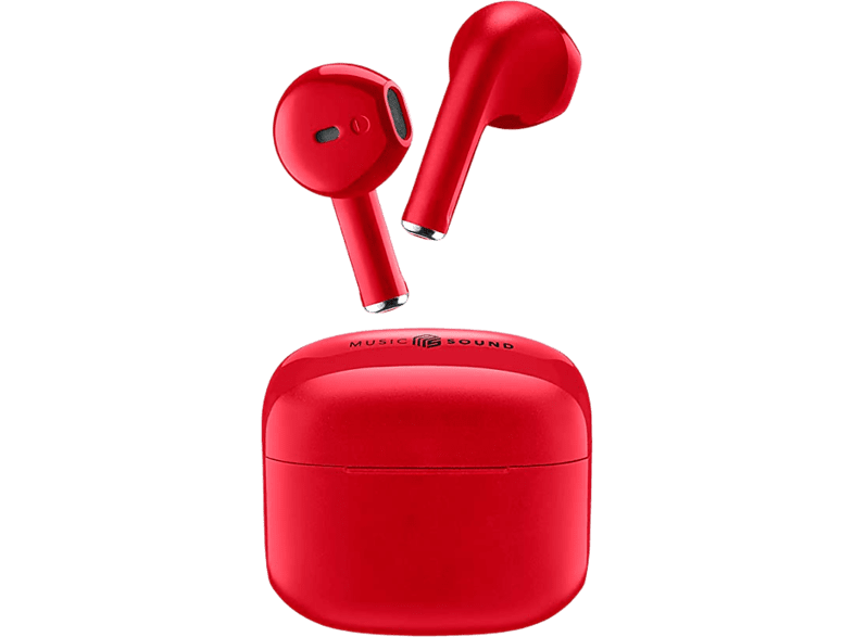 Music Sound BTMSTWSSWAGUR De cápsula Bluetooth  Autonomía de hasta 20 h Rojo