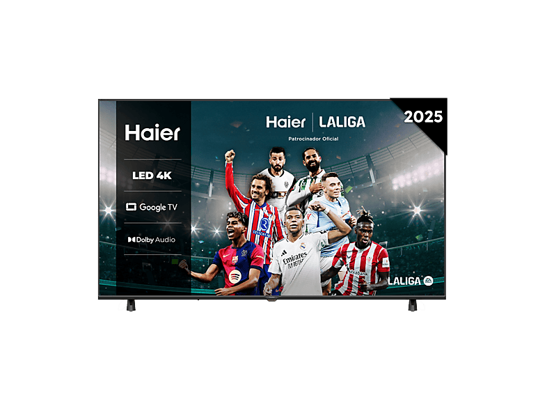 Haier H43K85FUX K85F Series Smart TV (Google TV) HDR 4K Direct LED Dolby Audio Sin marcos Negro