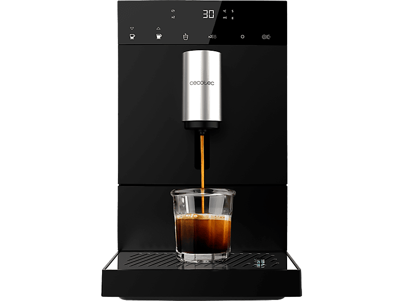 Cecotec Cumbia Cremmaet Compact 19 bar 1350 W Thermoblock Plug&Play 5 niveles Altura regulable Autolimpieza Negro