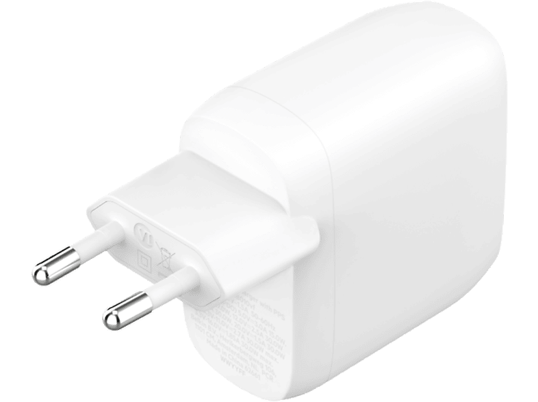 Belkin BoostCharge 60 W 2 puertos USB-C Carga rápida Universal Blanco