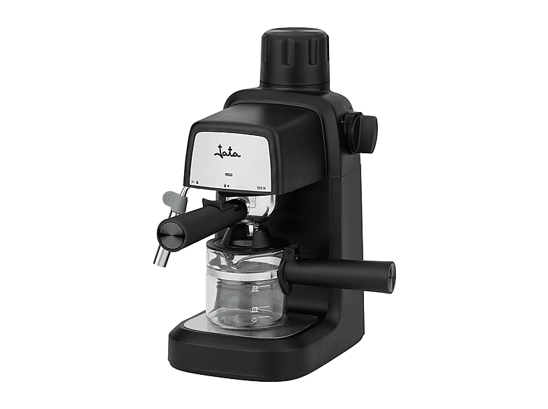 Jata Hogar JECA2201 3.5 bar 800W 4 Tazas Hidropresión Incluye Jarra de Cristal de 350ml Negro/Inox