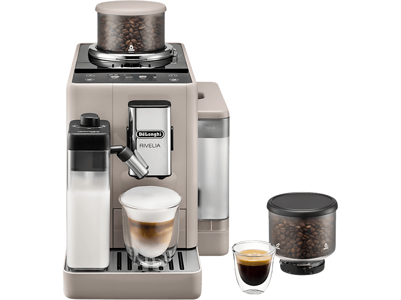 De'Longhi Rivelia EXAM440.55.BG Molinillo integrado LatteCremaHot Depósito leche Táctil 16 recetas 19bar 1450W,Beige