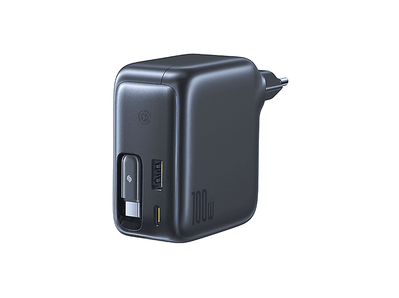 Baseus EnerCore 100W Carga ultrarrápida Con cable retráctil Tipo-C y USB Universal Negro