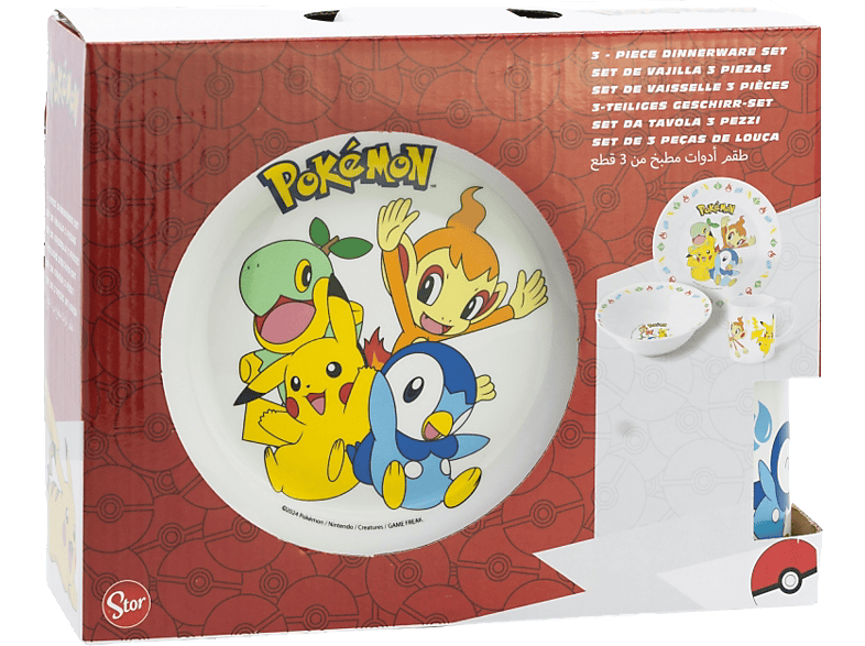 Sherwood Set vajilla infantil Pokémon Plato+Cuenco+Taza